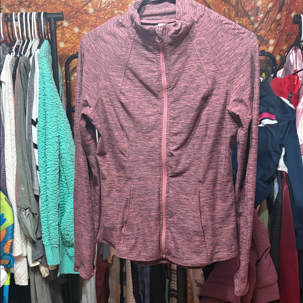Yogalicious Lux Heathered Plum Full Zip Athletic Jacket Size M - Picture 1 of 8